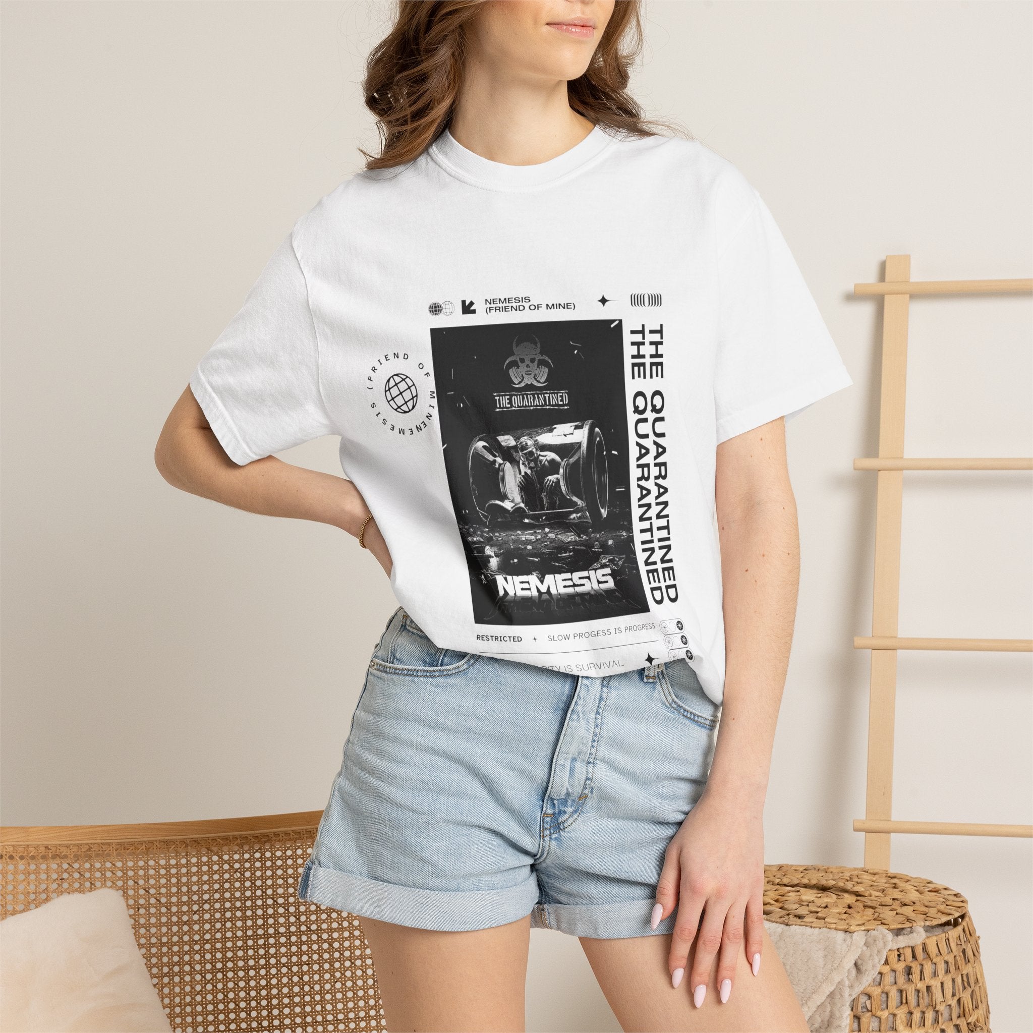 White Nemesis Quarantined Graphic T-Shirt