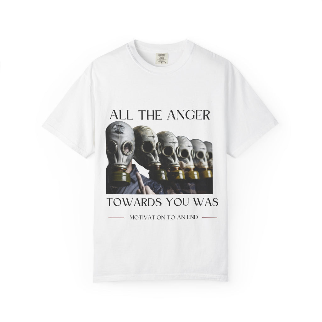 White “All the Anger Towards" Graphic Tee