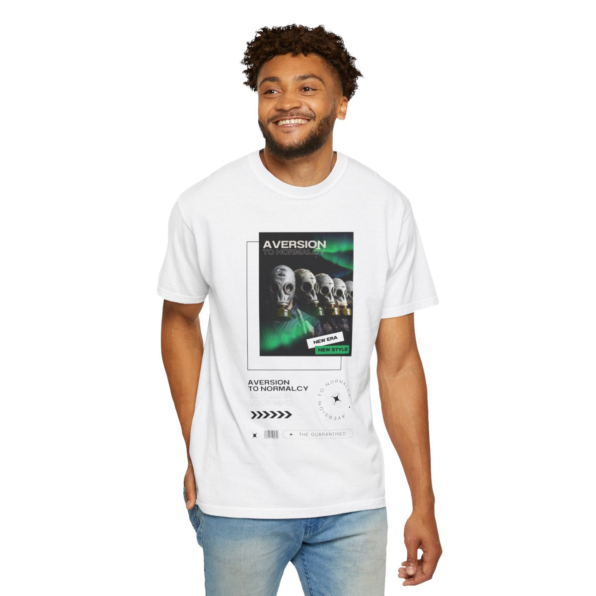 White "Aversion to Normalcy" Retro Sci‑Fi Tee