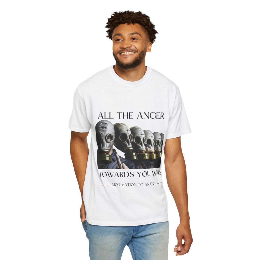 White “All the Anger Towards" Graphic Tee