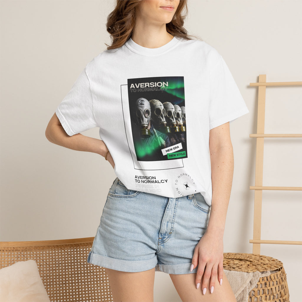 White "Aversion to Normalcy" Retro Sci‑Fi Tee